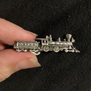 Vintage Silvertone Train Tie Clip